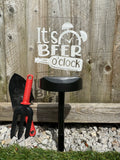 It's Beer O'Clock Sign with Solar Powered Light