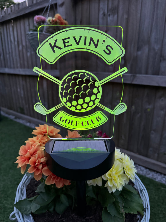 Personalised Golfer Gift - Golfer Garden Light