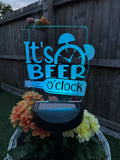 It's Beer O'Clock Sign with Solar Powered Light