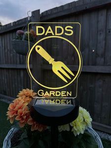 Dads Garden Solar Lights | Personalised Garden Gift