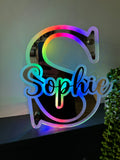 Personalised Name Initial Mirror- Light Decor