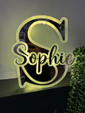 Personalised Name Initial Mirror- Light Decor