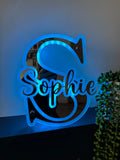 Personalised Name Initial Mirror- Light Decor