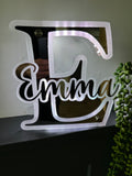 Personalised Name Initial Mirror- Light Decor