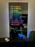 Personalised Affirmations Mirror – Perfect Gift for Horse Riders