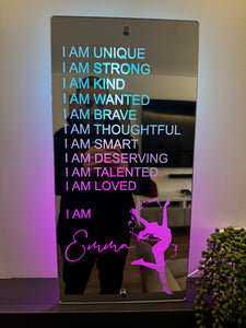 Personalised Affirmations Mirror – Perfect Dancer Gift