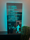 Personalised Affirmations Mirror – Perfect Gift for Football Players