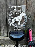 Dog Garden Memorial Light - Solar Power Light - Personalised Gift Studio