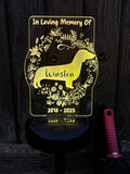 Dog Garden Memorial Light - Solar Power Light - Personalised Gift Studio