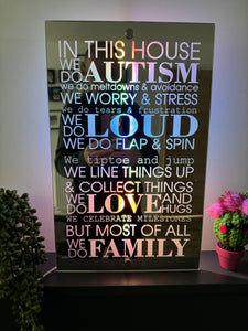 In This House, Autism Sign - Personalised Gift Studio